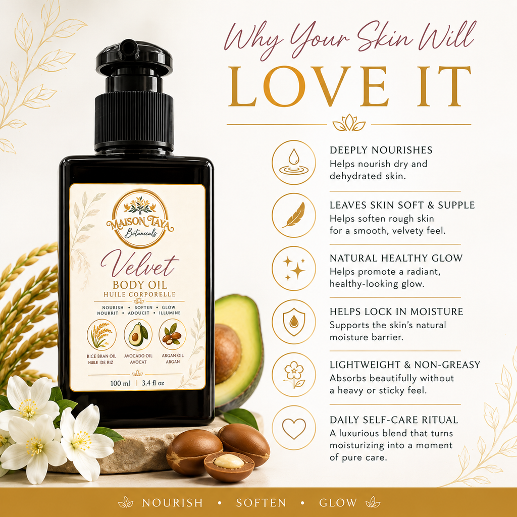 Velvet Body Oil with Avocado & Argan | Nourishing Botanical Oil | Vanilla Jasmine - 100ml