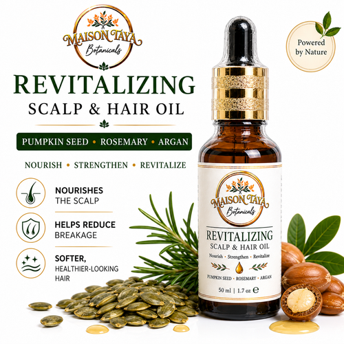 Pumpkin Seed Hair Oil with Rosemary & Argan | Revitalizing Scalp Treatment | 50 ml