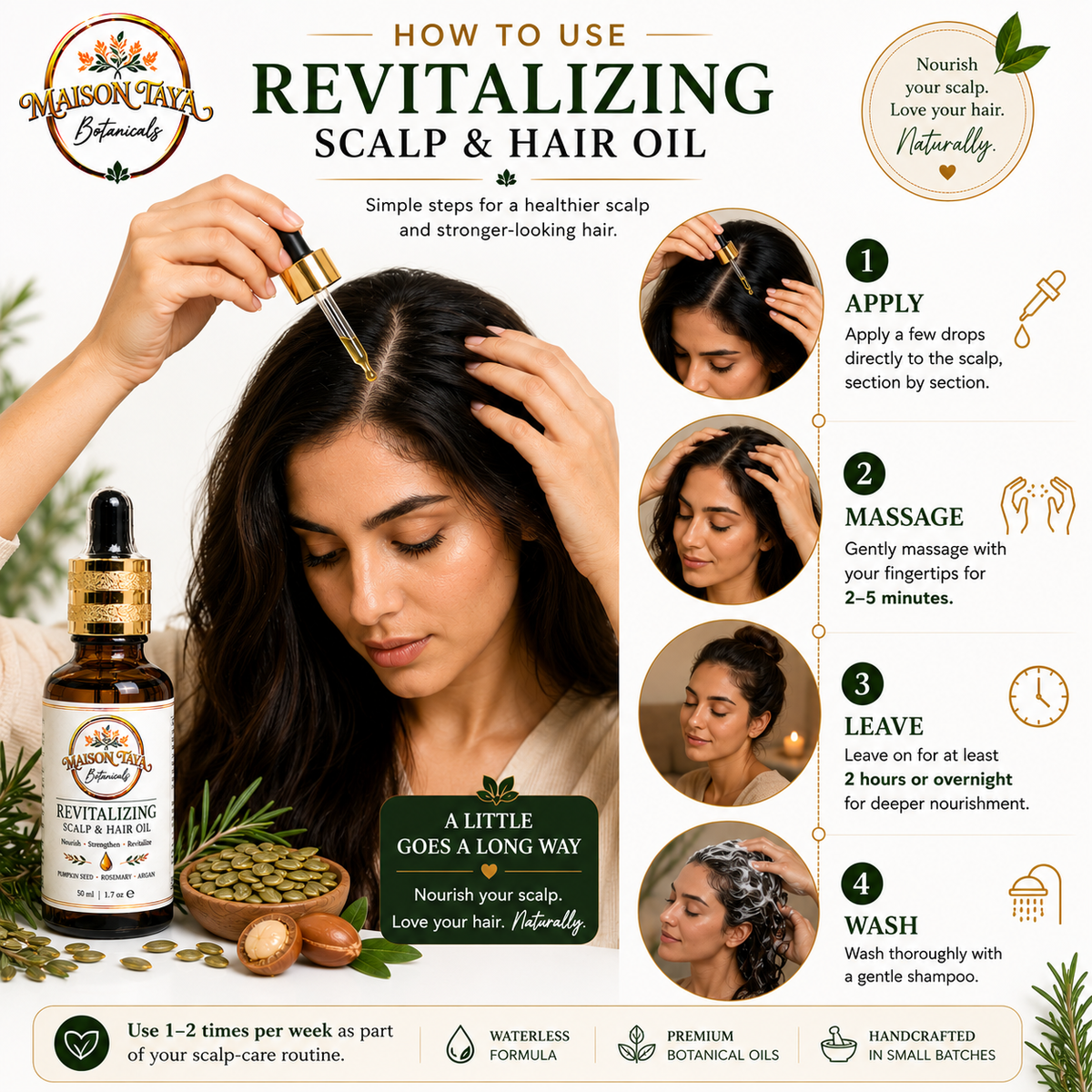Pumpkin Seed Hair Oil with Rosemary & Argan | Revitalizing Scalp Treatment | 50 ml
