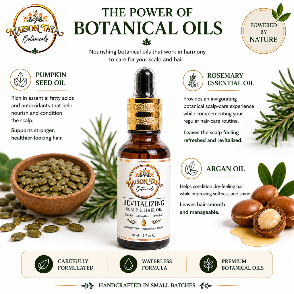 Pumpkin Seed Hair Oil with Rosemary & Argan | Revitalizing Scalp Treatment | 50 ml